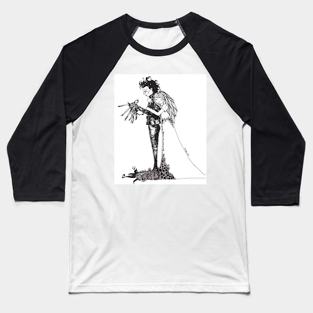 Edwardscissorhands Baseball T-Shirt by priscilla1993